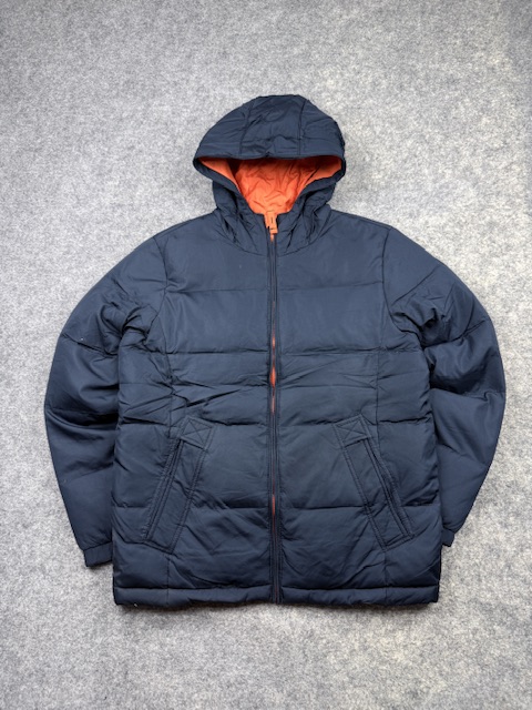 USALL Navy Blue & Orange Puffer Down Jacket – Size S/M USALL Navy Blue & Orange Puffer Down Jacket – Size S/M