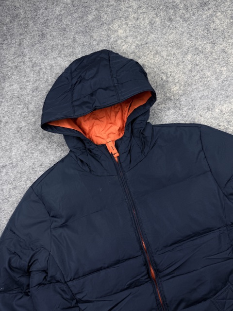USALL Navy Blue & Orange Puffer Down Jacket – Size S/M USALL Navy Blue & Orange Puffer Down Jacket – Size S/M - Image 2