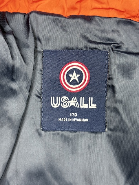 USALL Navy Blue & Orange Puffer Down Jacket – Size S/M USALL Navy Blue & Orange Puffer Down Jacket – Size S/M - Image 3