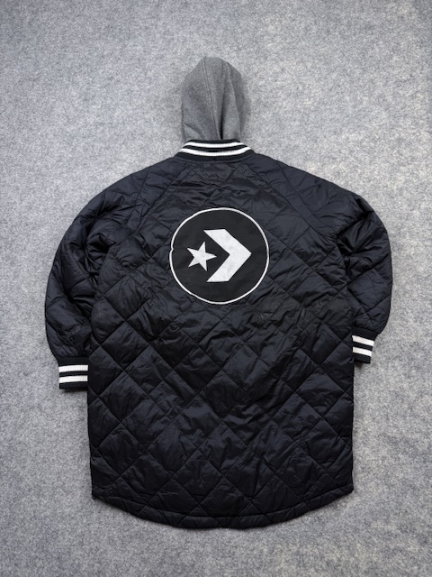 Converse All Star Kids Long Quilted Puffer Jacket Black – M Converse All Star Kids Long Quilted Puffer Jacket Black – M - Image 6