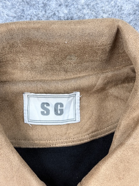 SG Brown Suede-Style Zip Jacket – M | Vintage Casual Jacket SG Brown Suede-Style Zip Jacket – M | Vintage Casual Jacket - Image 3