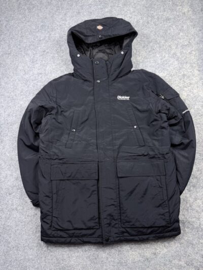 Dickies Black Hooded Utility Jacket – Size L | Heavy Quality