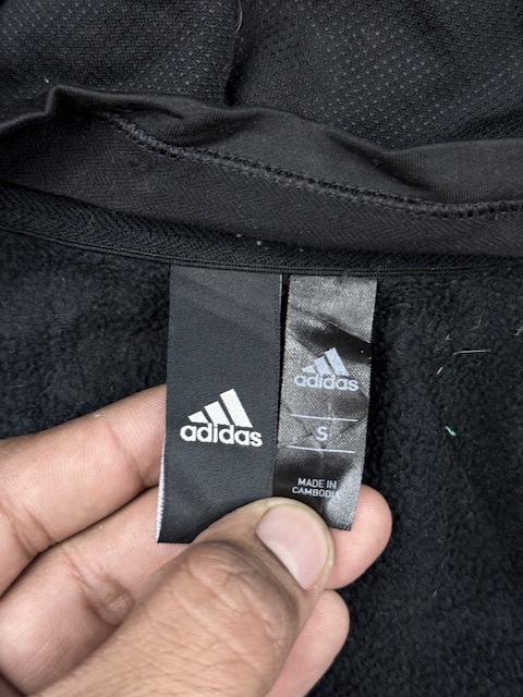 Adidas Black Hooded Full-Zip Jacket – Size S Adidas Black Hooded Full-Zip Jacket – Size S - Image 3