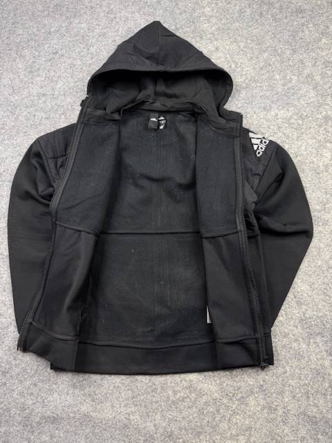Adidas Black Hooded Full-Zip Jacket – Size S Adidas Black Hooded Full-Zip Jacket – Size S - Image 5