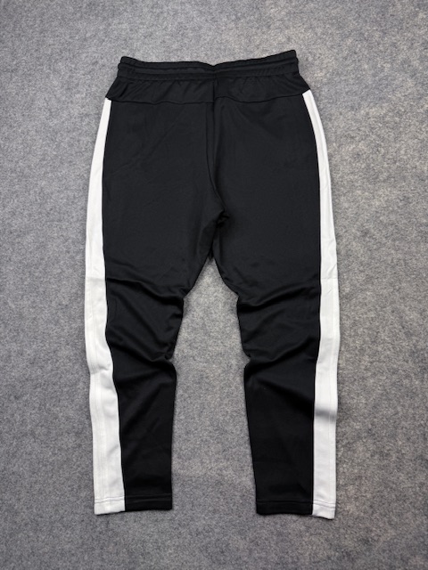 Adidas Black Track Pants with White 3-Stripes & Logo – Size L Adidas Black Track Pants with White 3-Stripes & Logo – Size L - Image 4