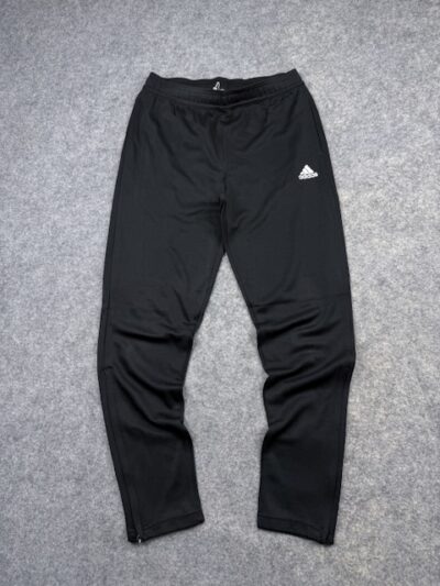 Adidas Black Training Track Pants with Zipper Leg Openings – Size S/M