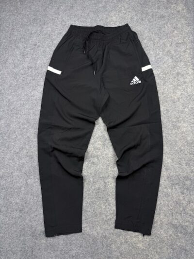 Adidas Black Track Pants / Joggers with Zipper Leg Opening – Size M
