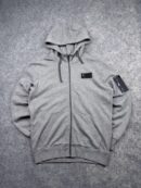 Authentic Pre-Loved TEAMS Utility Full-Zip Fleece Hoodie - Heather Gray with Sleeve Pocket | Size L