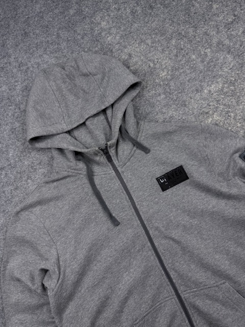 Authentic Pre-Loved TEAMS Utility Full-Zip Fleece Hoodie - Heather Gray with Sleeve Pocket | Size L Authentic Pre-Loved TEAMS Utility Full-Zip Fleece Hoodie - Heather Gray with Sleeve Pocket | Size L - Image 2