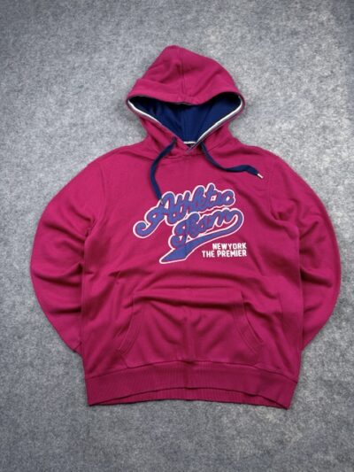 Authentic Pre-Loved NII “New Inspiration Icon” Graphic Pullover Hoodie – Magenta/Pink with Contrast Hood | Size XL