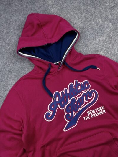 Authentic Pre-Loved NII “New Inspiration Icon” Graphic Pullover Hoodie – Magenta/Pink with Contrast Hood | Size XL