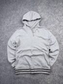Authentic Pre-Loved Champion Striped Trim Pullover Hoodie - Heather Gray | Size M