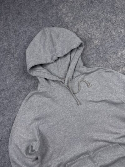 Authentic Pre-Loved Champion Striped Trim Pullover Hoodie – Heather Gray | Size M