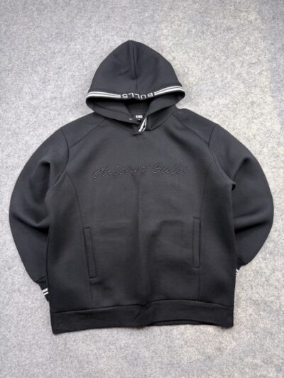 Authentic Pre-Loved NBA Chicago Bulls Tech Fleece Oversized Hoodie – Black | Size XL (Fits Oversized)