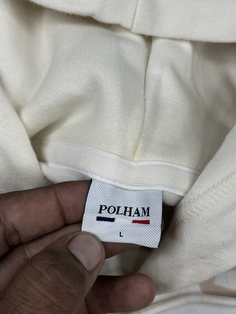Authentic Pre-Loved Polham "Newbury Street" Graphic Pullover Hoodie - Cream/Off-White | Size L (Oversized) Authentic Pre-Loved Polham "Newbury Street" Graphic Pullover Hoodie - Cream/Off-White | Size L (Oversized) - Image 3