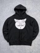 Authentic Pre-Loved Untold Design "The Dongsin" Oversized Cat Graphic Hoodie - Black | Size M (Fits Oversized)
