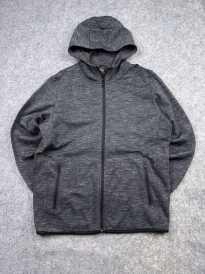 Authentic Pre-Loved Uniqlo DRY Stretch Full-Zip Tech Hoodie – Charcoal Heather Gray | Size XL