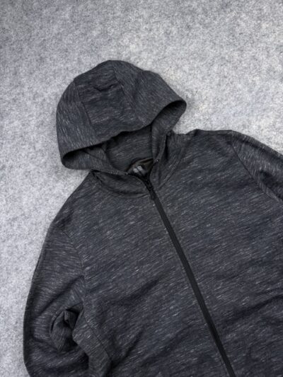 Authentic Pre-Loved Uniqlo DRY Stretch Full-Zip Tech Hoodie – Charcoal Heather Gray | Size XL