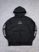 Authentic Pre-Loved Litmus "Positive Mind" Graphic Pullover Hoodie - Black | Size M (Oversized Fit)