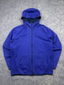 Authentic Pre-Loved Uniqlo Full-Zip High-Neck Fleece Hoodie - Cobalt Blue | Size XL
