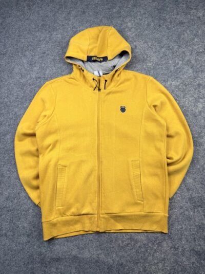 Authentic Pre-Loved K-Swiss Athletic Full-Zip Hoodie - Mustard Yellow | Size L