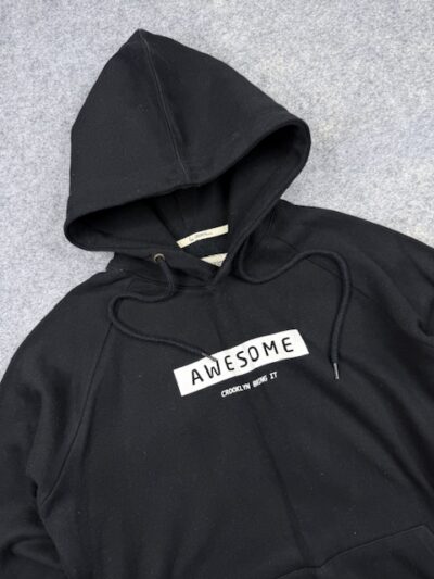 Authentic Pre-Loved Crooklyn (Urban Outfitters NY) “Awesome” Graphic Pullover Hoodie – Black | Size L