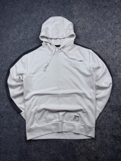 Authentic Pre-Loved Tomstory “Flash” Contrast Panel Pullover Hoodie – Off-White / Charcoal | Size M