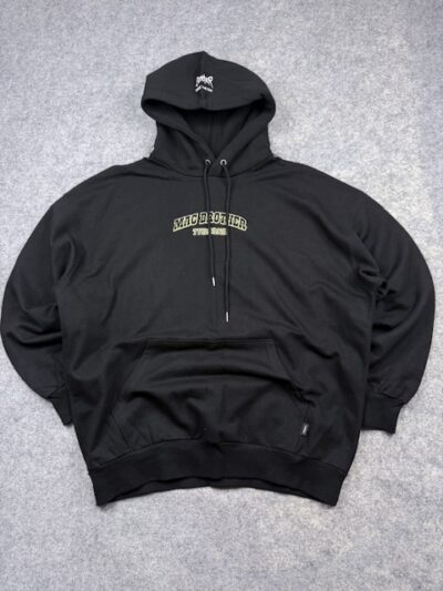Authentic Pre-Loved Mac Brother Heavyweight Oversized Pullover Hoodie – Black / Graphic Print | Size XL/XXL