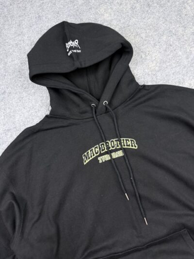 Authentic Pre-Loved Mac Brother Heavyweight Oversized Pullover Hoodie – Black / Graphic Print | Size XL/XXL