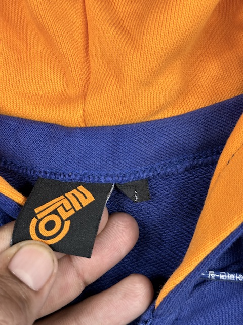 Authentic Pre-Loved Heavyweight Graffiti Graphic Full-Zip Hoodie - Royal Blue & Orange | Women's Size L Authentic Pre-Loved Heavyweight Graffiti Graphic Full-Zip Hoodie - Royal Blue & Orange | Women's Size L - Image 3