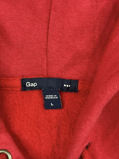 Authentic Pre-Loved Gap Classic Arch Logo Full-Zip Hoodie - Crimson Red | Women's Size L Authentic Pre-Loved Gap Classic Arch Logo Full-Zip Hoodie - Crimson Red | Women's Size L - Image 3
