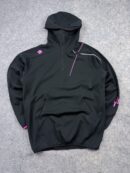 Authentic Pre-Loved Descente High-Neck Technical Half-Zip Hoodie - Black/Pink | Size M/L