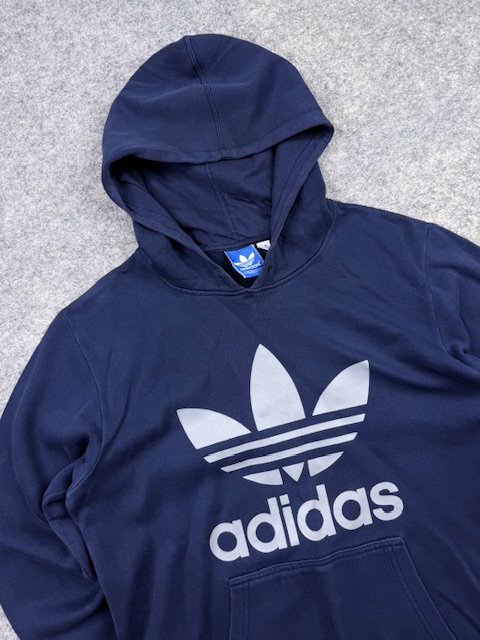 Authentic Pre-Loved Adidas Originals Trefoil Pullover Hoodie - Navy Blue | Size L Authentic Pre-Loved Adidas Originals Trefoil Pullover Hoodie - Navy Blue | Size L - Image 2