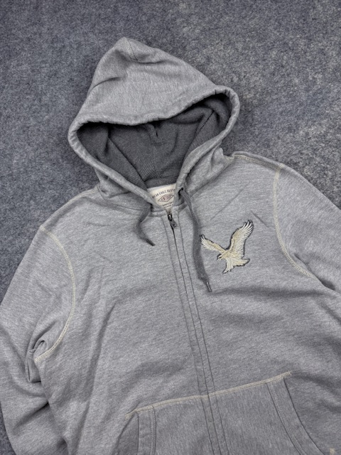 Authentic Pre-Loved Vintage American Eagle Outfitters Full-Zip Hoodie - Heather Gray | Size M/L Authentic Pre-Loved Vintage American Eagle Outfitters Full-Zip Hoodie - Heather Gray | Size M/L - Image 2