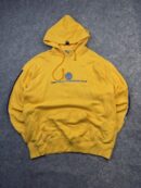 Authentic Pre-Loved Vintage Piko Hawaiian Longboard Wear Graphic Hoodie – Yellow / Blue | Size L (Oversized)