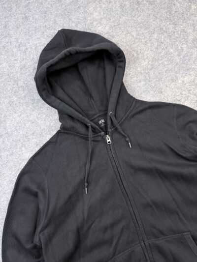 Authentic Pre-Loved Uniqlo Classic Full-Zip Fleece Hoodie – Black | Size XL