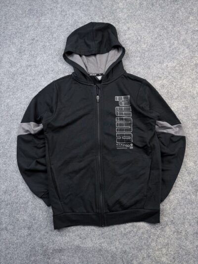 Authentic Pre-Loved Puma “Keeps You Dry” Technical Full-Zip Hoodie – Black / Gray | Men’s Size S