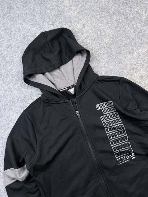 Authentic Pre-Loved Puma "Keeps You Dry" Technical Full-Zip Hoodie - Black / Gray | Men's Size S Authentic Pre-Loved Puma “Keeps You Dry” Technical Full-Zip Hoodie – Black / Gray | Men’s Size S
