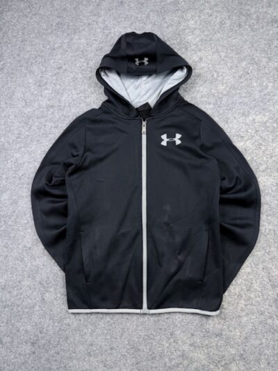 Authentic Pre-Loved Under Armour ColdGear Full-Zip Performance Hoodie - Black | Size XS (Tag Youth XL)