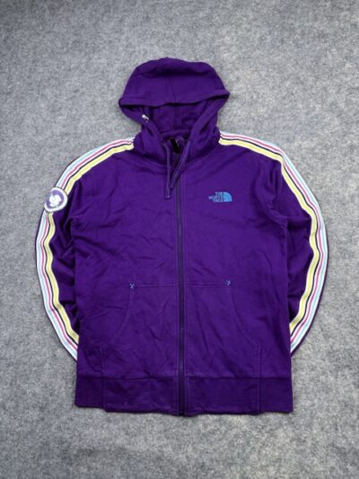 Authentic Pre-Loved Vintage The North Face Retro Rainbow Stripe Full-Zip Hoodie - Purple | Size M