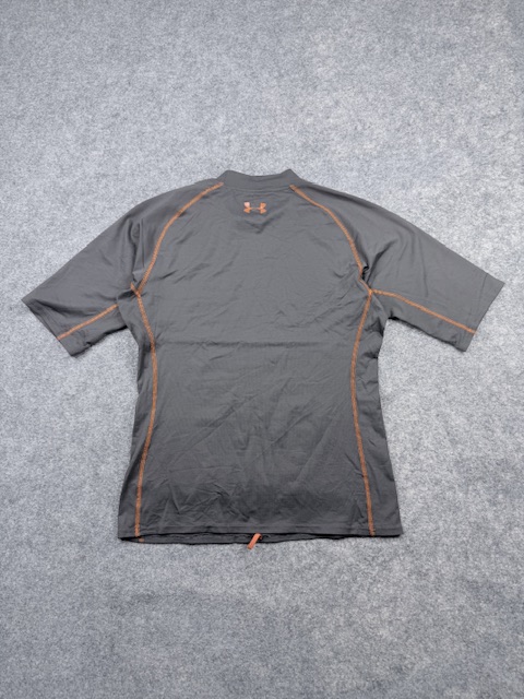 Authentic Pre-Loved Under Armour HeatGear UPF50+ Short Sleeve Compression T-Shirt - Charcoal Grey | Size L/XL (Stretchy) Authentic Pre-Loved Under Armour HeatGear UPF50+ Short Sleeve Compression T-Shirt - Charcoal Grey | Size L/XL (Stretchy) - Image 4