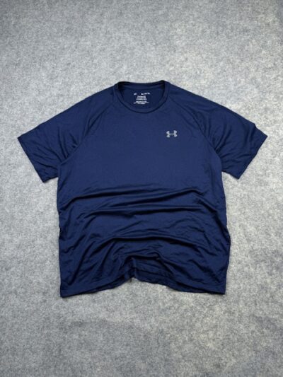 Authentic Pre-Loved Under Armour "The Tech Tee" Short Sleeve Active T-Shirt - Navy Blue | Size XL