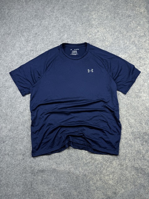 Authentic Pre-Loved Under Armour "The Tech Tee" Short Sleeve Active T-Shirt - Navy Blue | Size XL Authentic Pre-Loved Under Armour "The Tech Tee" Short Sleeve Active T-Shirt - Navy Blue | Size XL