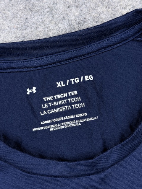 Authentic Pre-Loved Under Armour "The Tech Tee" Short Sleeve Active T-Shirt - Navy Blue | Size XL Authentic Pre-Loved Under Armour "The Tech Tee" Short Sleeve Active T-Shirt - Navy Blue | Size XL - Image 3