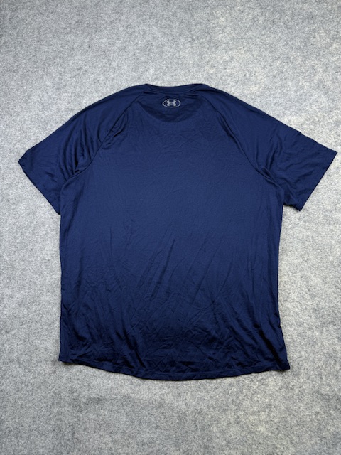 Authentic Pre-Loved Under Armour "The Tech Tee" Short Sleeve Active T-Shirt - Navy Blue | Size XL Authentic Pre-Loved Under Armour "The Tech Tee" Short Sleeve Active T-Shirt - Navy Blue | Size XL - Image 4