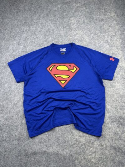 Authentic Pre-Loved Under Armour Alter Ego Superman HeatGear T-Shirt - Royal Blue | Size XXL (Tag XL)