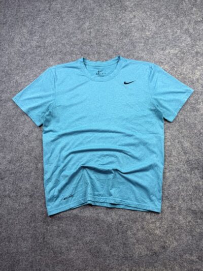 Authentic Pre-Loved Nike Dri-FIT Basic Short Sleeve Active T-Shirt - Teal / Heather Blue | Size M/L (Tag M)