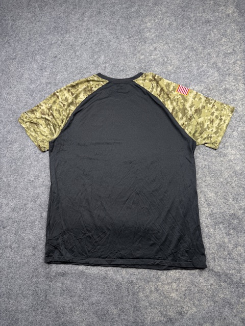 Nike Dri-FIT NFL Onfield Atlanta Falcons Salute to Service Camo Raglan T-Shirt - Black | Size XL/XXL (Tag XL) Nike Dri-FIT NFL Onfield Atlanta Falcons Salute to Service Camo Raglan T-Shirt - Black | Size XL/XXL (Tag XL) - Image 4