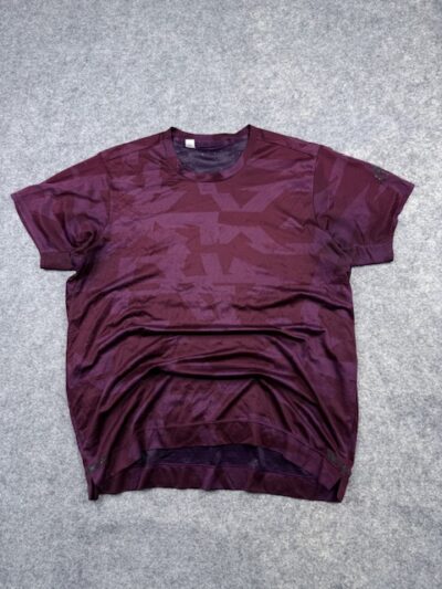 Authentic Pre-Loved Adidas Graphic Performance T-Shirt - Burgundy / Plum | Size XXL