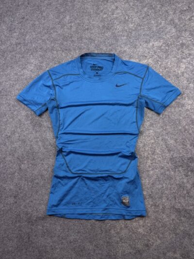 Authentic Pre-Loved Nike Pro Combat Dri-FIT Compression Base Layer T-Shirt - Blue | Size M